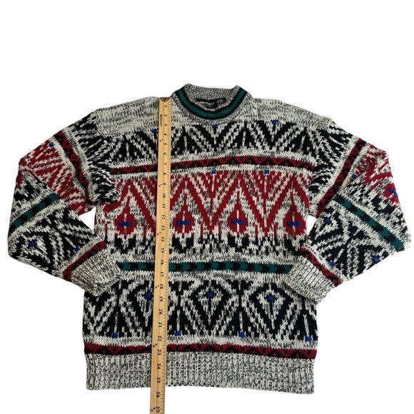 Vintage Expressions International Eclectic Grandpa Cosby Sweater Abstract Sz L - Picture 4 of 12
